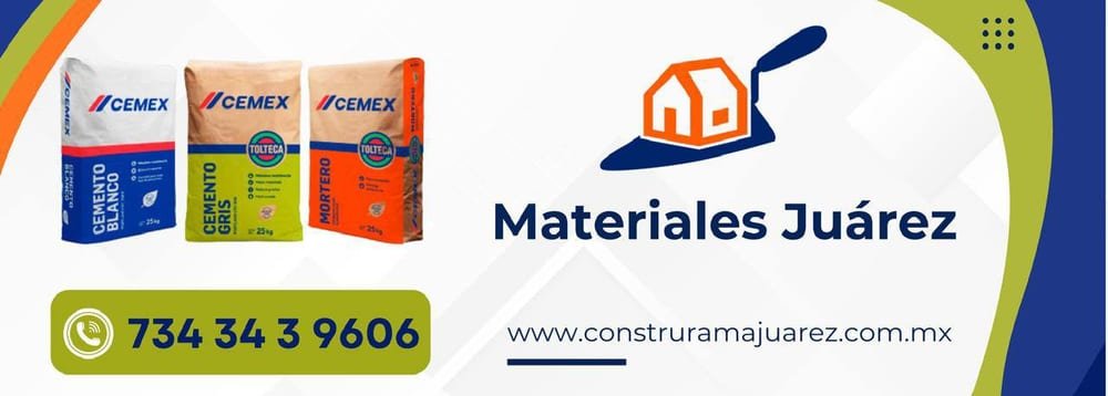 Materiales Juárez · productos (cemento CEMEX/Tolteca)